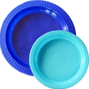 Duni 플라스틱 생일파티 컬러릭스 접시세트 블루 20P
