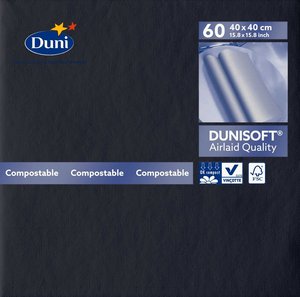 Duni 디너 테이블 냅킨 블랙 156935 (40x40cm)