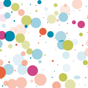 Duni 가정용 테이블 냅킨 Festive Bubbles Multi (201216) 20P(33x33cm)